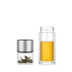 茶水分离//双层玻璃//便携茶杯 238ml