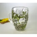 Doppelwandige Blütentasse aus Glas